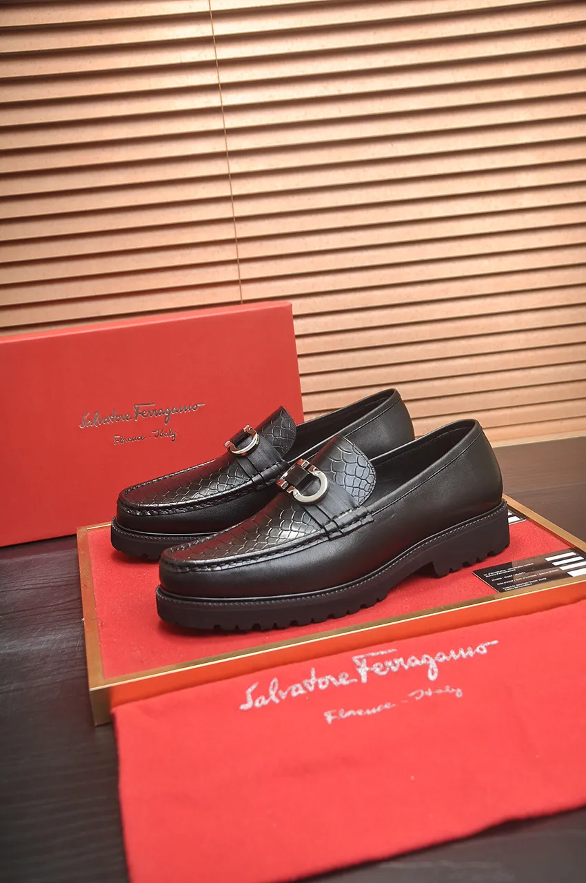 Men's Men's Shoes💰560💶[[HERMES]] (High-end Niuli) New 🍀 HERMES - top version of Ferragamo's classic casual leather shoes! Made of imported original cowhide, the inner top layer is comfortable cowhide lining! Original wear-resistant rubber outsole! High quality products! Code number 38-45 (45 customized)